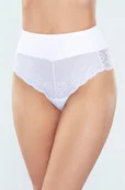 Majtki damskie - Eldar Viona majtki wyszczuplające z koronką białe S - miniaturka - grafika 1