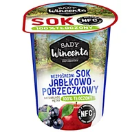 Soki i napoje niegazowane - Sady Wincenta Sok w Kubku o smaku Jabłkowo-Porzeczkowy 100 Procent Tłoczony - miniaturka - grafika 1