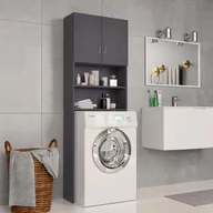 Szafki łazienkowe - vidaXL Szafka na pralkę, szara, 64x25,5x190 cm, płyta wiórowa - miniaturka - grafika 1