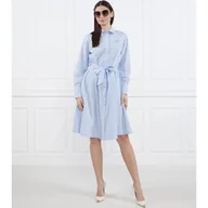 Sukienki - Karl Lagerfeld Sukienka Striped shirt dress with logo embroidery - miniaturka - grafika 1