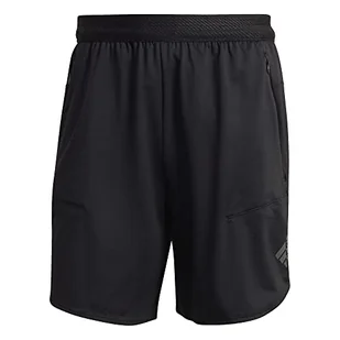 adidas Męskie szorty M D4T HR, czarne, S 9" - Spodenki damskie - miniaturka - grafika 1