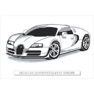 Haft krzyżykowy - Zestaw do haftu - Sportowy samochód III - Pasmanteria - miniaturka - grafika 1