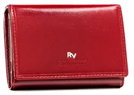 Portfele - Pojemny portfel damski ze skóry naturalnej portmonetka na bigiel z ochroną RFID Rovicky, czerwony - miniaturka - grafika 1