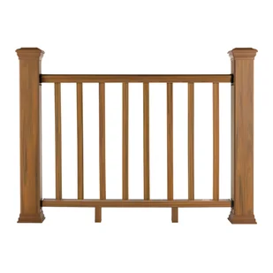Balustrada kompozytowa Amber – 8 tralek – 157 x 113 cm (2 słupki) - Balustrady i akcesoria - miniaturka - grafika 1