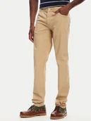 Spodnie męskie - Kappa Spodnie materiałowe Gabardine 67117PW Beżowy Regular Fit - miniaturka - grafika 1