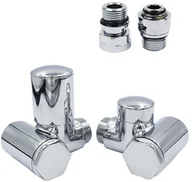 Zawory i kraniki - Varioterm Zawór regulacyjny INTEGRA ze złączką Pex/Cu /GZ1/2 /GW1/2 - chrom instalacja 1/2 - GZ1/2 lewy IR02FK/L(GZ1/2) - miniaturka - grafika 1