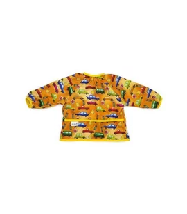 Śliniak fartuszek z rękawami, AUTA, rozmiar uniwersalny, PUPUS - Śliniaki i fartuszki - miniaturka - grafika 1