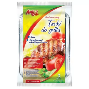 Amigo Tacki do grilla prostokątne duże 230x350mm 3 szt. AMIGO (8875) - Akcesoria do grilla - miniaturka - grafika 1