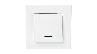 Schneider Asfora łącznik podtynkowy pojedynczy z podświetleniem biały EPH1400121 - Wyłączniki światła i elektryczne - miniaturka - grafika 1