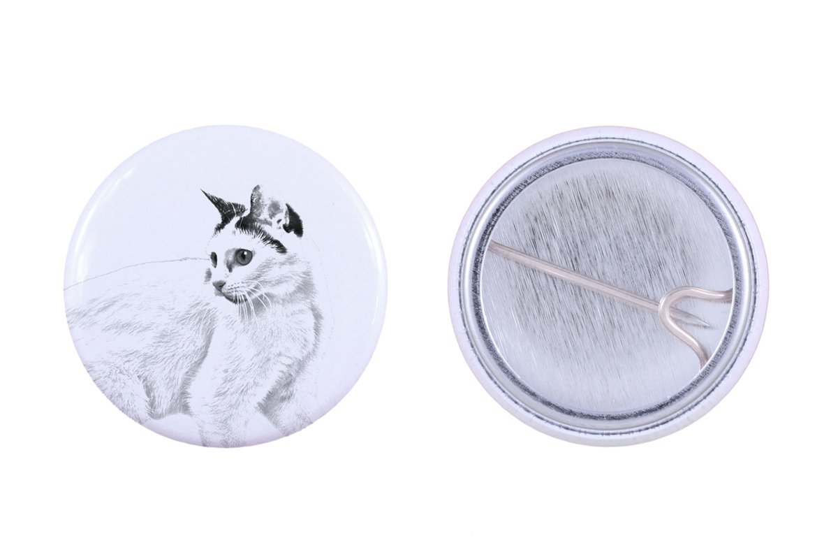Japoński bobtail - ozdoba plecaka, personalizowana przypinka, idealny gadżet dla miłośników zwierząt marki Art-Dog