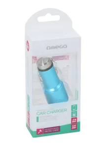 Omega OUCC2MBL ładowarka do urządzeń przenośnych Uniwersalne Niebieski Zapalniczka - Ładowarki do telefonów - miniaturka - grafika 1