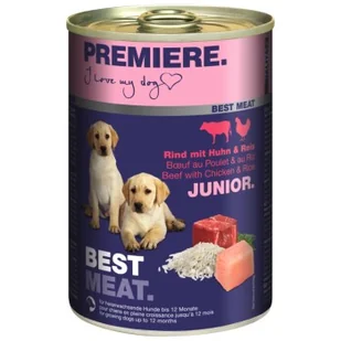 PREMIERE Best Meat Junior Kurczak i wołowina 12x400 g - Mokra karma dla psów - miniaturka - grafika 1