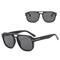 Okulary przeciwsłoneczne - Okulary przeciwsłoneczne pilotki STL64 czarne - miniaturka - grafika 1