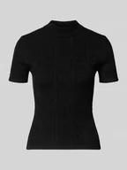 Swetry damskie - T-shirt o kroju slim fit z mieszanki wiskozy model ‘SINANT’ - miniaturka - grafika 1