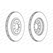 Tarcze hamulcowe - FERODO (FEDERAL-MOGUL)) (FEDERAL-MOGUL)) DDF1453C DDF1453C - miniaturka - grafika 1