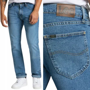 Lee LEGENDARY SLIM Glory DOPASOWANE PROSTE NOGAWKI BLUE DżINS W34 L32 - Spodnie męskie - miniaturka - grafika 1