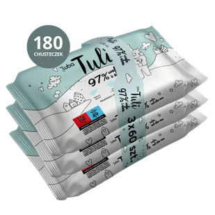 Zestaw Luba Tuli, chusteczki nawilżane dla dzieci, z aloesem, 3 x 60 sztuk - Chusteczki nawilżane - miniaturka - grafika 1