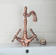 Baterie umywalkowe - Bateria umywalkowa retro PALES srebrny chrom - miedziany - miniaturka - grafika 1