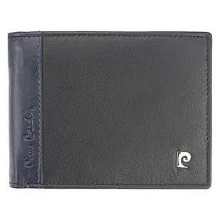 Pierre Cardin, Portfel skórzany męski, Tilak30 8805, czarny/niebieski, ochrona RFID - Portfele - miniaturka - grafika 1