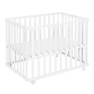 Łóżeczka i kojce - Biały kojec dla dzieci 100x75 cm – Roba - miniaturka - grafika 1