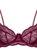Biustonosze - Hunkemöller Nieusztywniany biustonosz z fiszbinami Isabelle Fioletowy - miniaturka - grafika 1