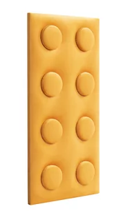 Panel ścienny tapicerowany Velvet Lego 25x50x4 cm pomarańczowy - Meble modułowe i akcesoria - miniaturka - grafika 1