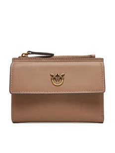 PINKO Duży Portfel Damski Compact Wallet AI 25-26 PCPL 103612 A29Q Beżowy - Portfele - miniaturka - grafika 1
