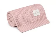 Koce i narzuty dla dzieci - MEMI Bambusowy kocyk powder pink 80x100 - chain 63599-uniw - miniaturka - grafika 1