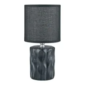 Oprawy, klosze i abażury - Czarna lampka stołowa z abażurem HS8603-BL z serii STOŁOWA - miniaturka - grafika 1