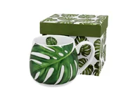 Kubki - Kubek do kawy i herbaty porcelanowy, baryłka DUO MONSTERA 430 ml - miniaturka - grafika 1