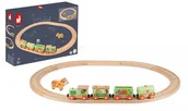 Pociągi dla dzieci - Pociąg drewniany z torami Farma Story 3+ Janod - miniaturka - grafika 1
