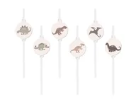 Słomki do napojów - Słomki urodzinowe Dinozaury - 6 szt. - miniaturka - grafika 1