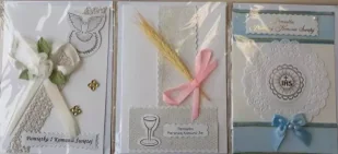Karnet B6 Komunia Ręcznie Robione Mix Wzorów - Kartki okolicznościowe i zaproszenia - miniaturka - grafika 3
