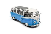 Samochody i pojazdy dla dzieci - Solido Vw Combi T1 Samba Blue 1962 1:18 1813401 - miniaturka - grafika 1