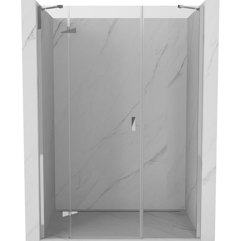 Mexen Mist-H drzwi prysznicowe uchylne lewe 140 cm, transparent, chrom - 8A5-140-001-01-00-L