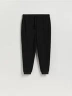 Spodnie męskie - Reserved - Spodnie dresowe regular fit - czarny - miniaturka - grafika 1