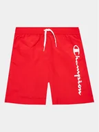 Spodenki damskie - Champion Szorty sportowe 306107 Czerwony Regular Fit - miniaturka - grafika 1