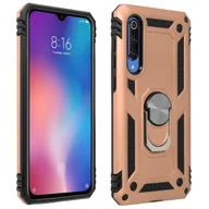 Etui i futerały do telefonów - Xiaomi Mi 9 SE Etui Bi Material Sztywny Miękki magnetyczny stojak z pierścieniem Różowe złoto - miniaturka - grafika 1