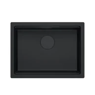 Baterie kuchenne - JOSH 110 GraniteQ zlewozmywak pure carbon 59,5x45,1x21,5 cm 1-komorowy wpuszczany z syfonem manualnym pure carbon - miniaturka - grafika 1