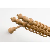 Karnisze - Karnisz Hermes podwójny kółko drewniane 350 buk - miniaturka - grafika 1