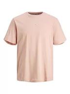 Koszulki męskie - JACK & JONES Męski T-shirt Crew Neck, Misty Rose, L - miniaturka - grafika 1