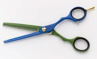 Nożyczki fryzjerskie - ICE- NOŻYCZKI ICE Profesjonalne nożyczki fryzjerskie 5,5 1BL. 35T.GOLDEN LINE BLUE&GREEN - miniaturka - grafika 1
