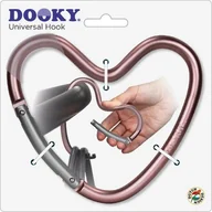 Akcesoria do wózków - Hak Zaczep Do Wózka Na Torbę Serce Matt Pink - miniaturka - grafika 1