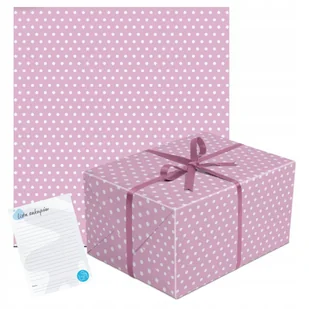 papier PREZENTOWY do pakowania OZDOBNY ŚWIĘTA urodziny PREZENT RÓŻ w kropki - Scrapbooking papier PREZENTOWY do pakowania OZDOBNY ŚWIĘTA urodziny PREZENT RÓŻ w kropki - Scrapbooking - miniaturka - grafika 1