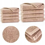 Ręczniki - KOMPLET 8x RĘCZNIKI 50x100 70x140 FROTTE BAWEŁNA KĄPIELOWY RĘCZNIK PLAŻOWY - miniaturka - grafika 1