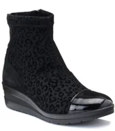 Botki damskie - BOTKI NA KOTURNIE IMAC 406300 CZARNE LYCRA-37 - miniaturka - grafika 1