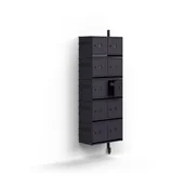 Szafki na buty - Szafka na buty ENTRY, moduł dodatkowy, naścienna, 10 metalowych drzwi, 1800x600x300 mm, antracyt - miniaturka - grafika 1