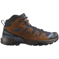 Buty trekkingowe męskie - Buty męskie Salomon X Ultra 360 Leather Mid Gore-Tex Rozmiar butów (UE): 46 / Kolor: niebieski - miniaturka - grafika 1