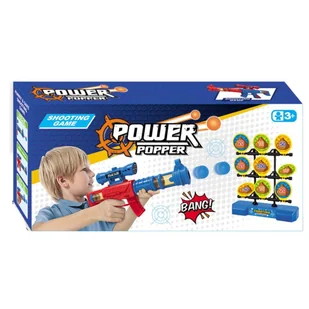 Zestaw Do Strzelania Pistolet Karabin Naboje Piankowe Ruchoma Tarcza - Zabawki militarne - miniaturka - grafika 1