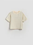Bluzki dla niemowląt - Reserved - Bawełniany t-shirt - jasnożółty - miniaturka - grafika 1
